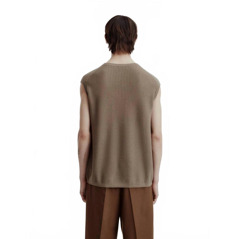 NEW TIGER OF SWEDEN vessler pullover knit vest in olive grey - Picture 2 of 3